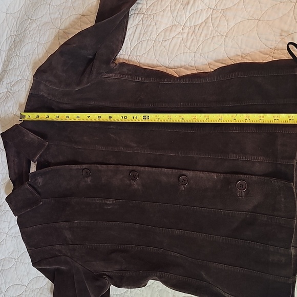 Vintage Dark Brown Suede Jacket - Picture 7 of 7